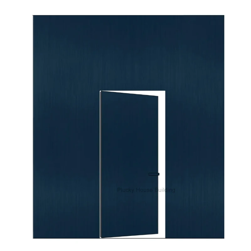 Modern flush design frameless interior wooden door hidden door 