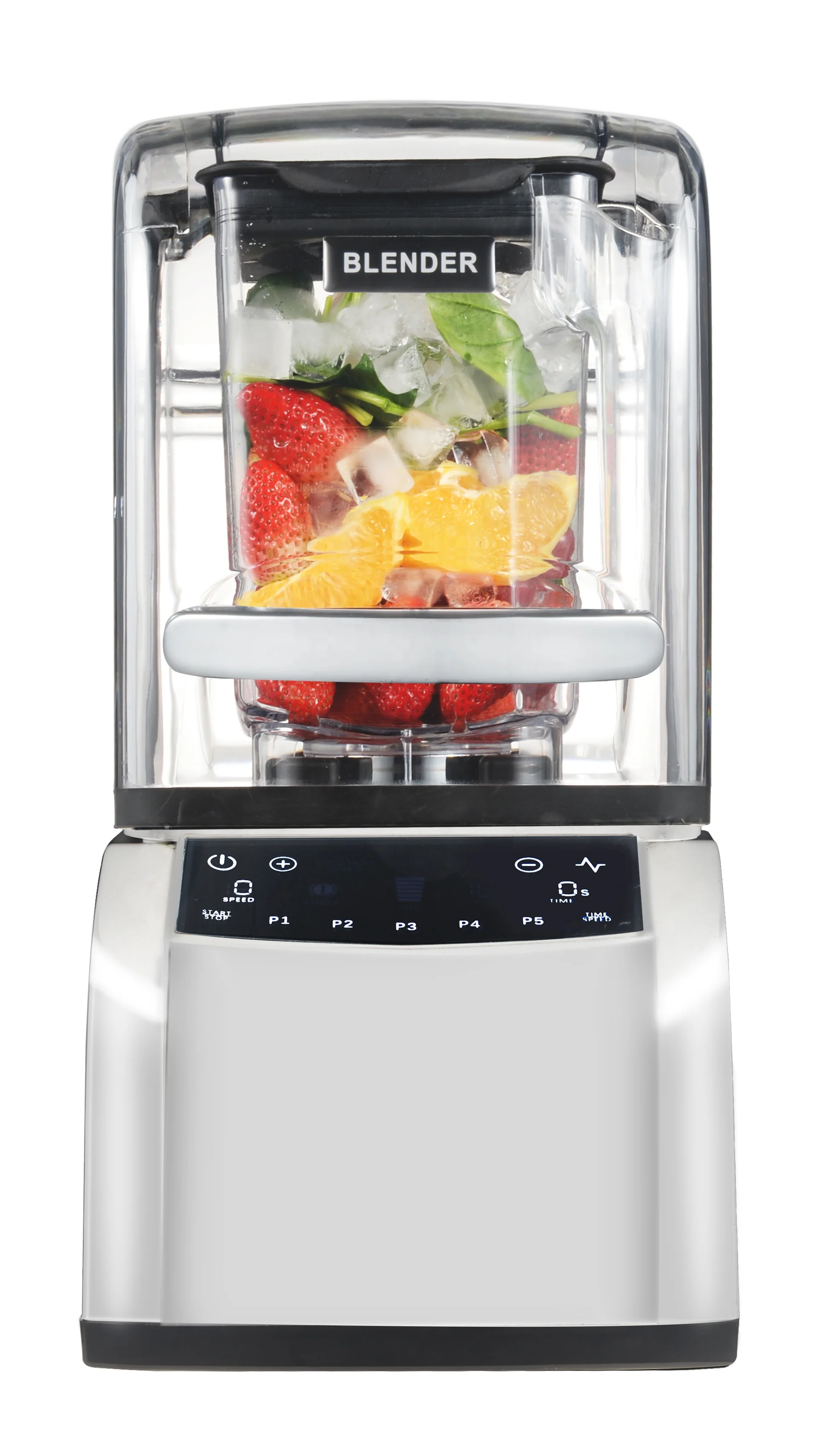 2200W Professional Commercial Blender With Shield Quiet Sound Enclosure 2200W Industries Strong and Quiet Beautiful design