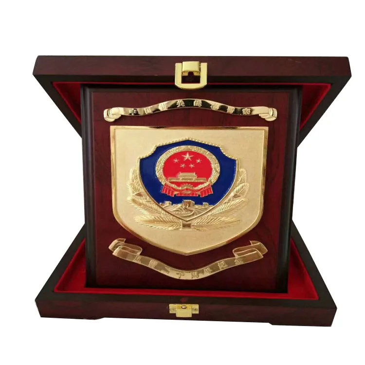 Round Shape Office Souvenir Custom Metal  Trophy Plaque Plate