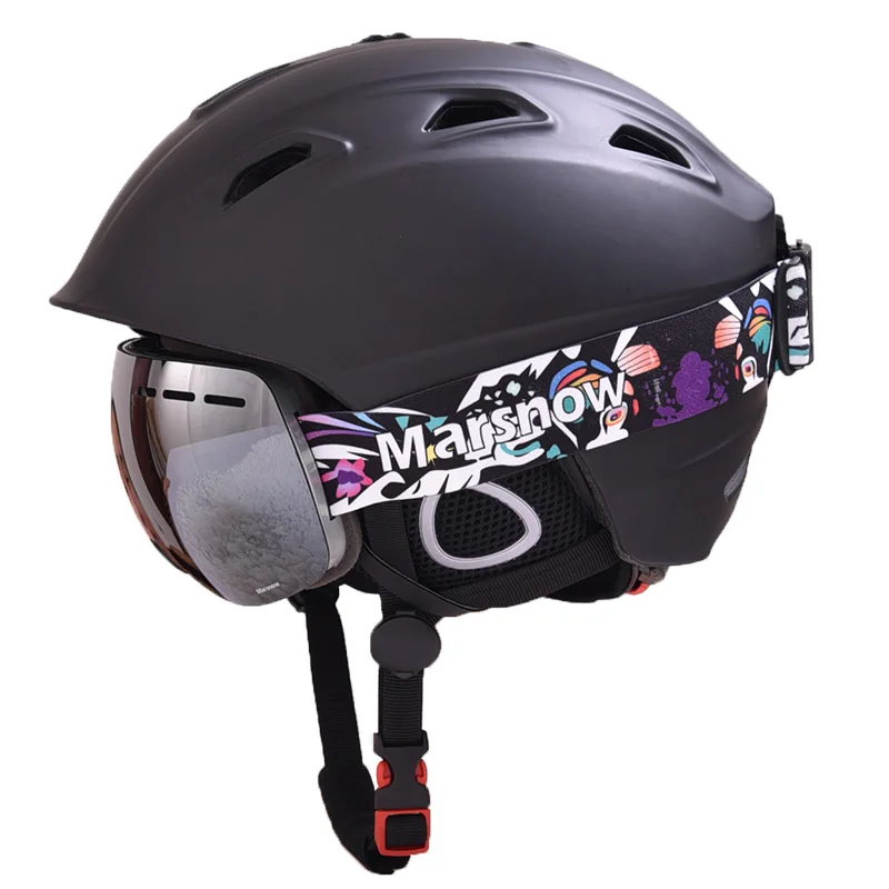 Outdoor riding black professional detachable helmet