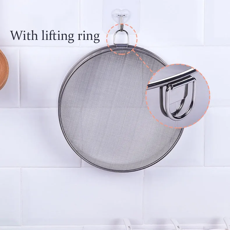 304 Stainless Steel Kitchen Baking Tool Filter Fine Mesh Strainers Flour Sieve