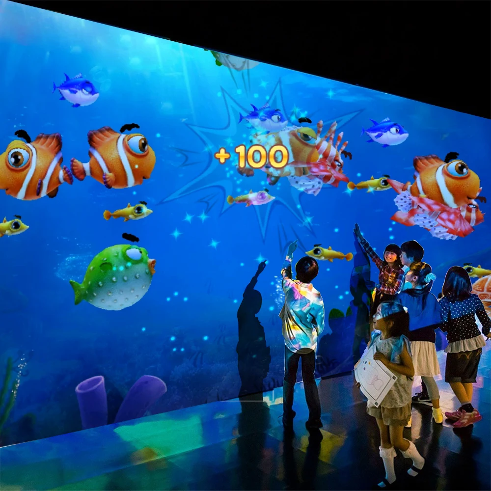 Big Screen Interactive Wall/Floor Game Indoor Play Equipment For Entertainment Center