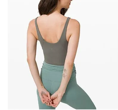 High Quality Breathable 2020 Fitness Wear V Shape Women Workout Sports Bra Vest Crop Tank Top