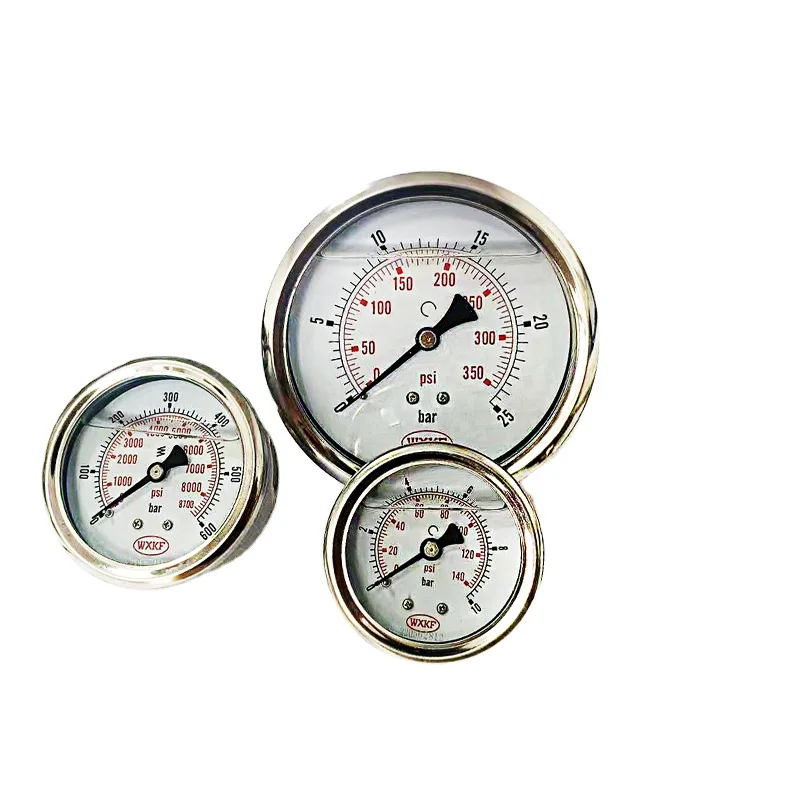 Factory Price Stainless Steel Liquid Water Filled High Pressure Gauge Meter 10Bar