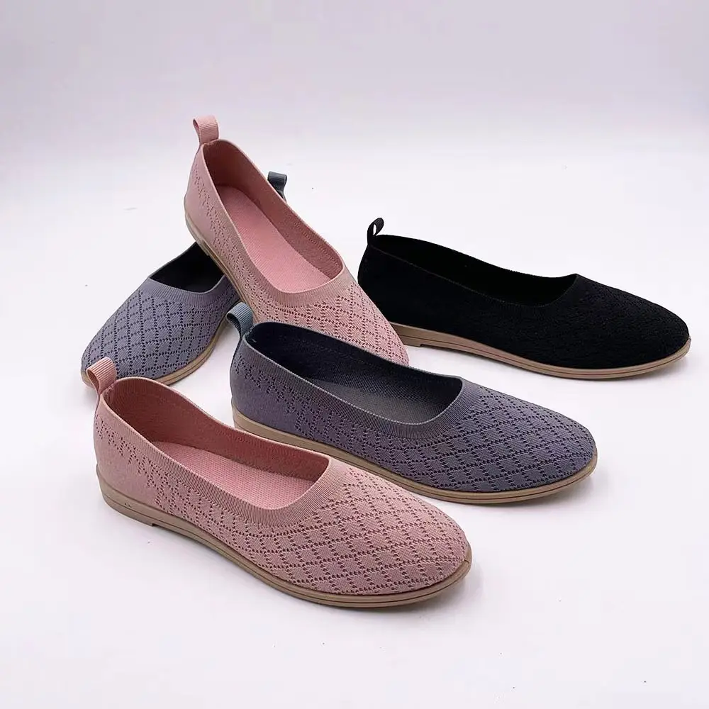 Soft Casual Walking Women running Quick drying Breathable sandals,Slip-On Stretch Fabric net boat shoes