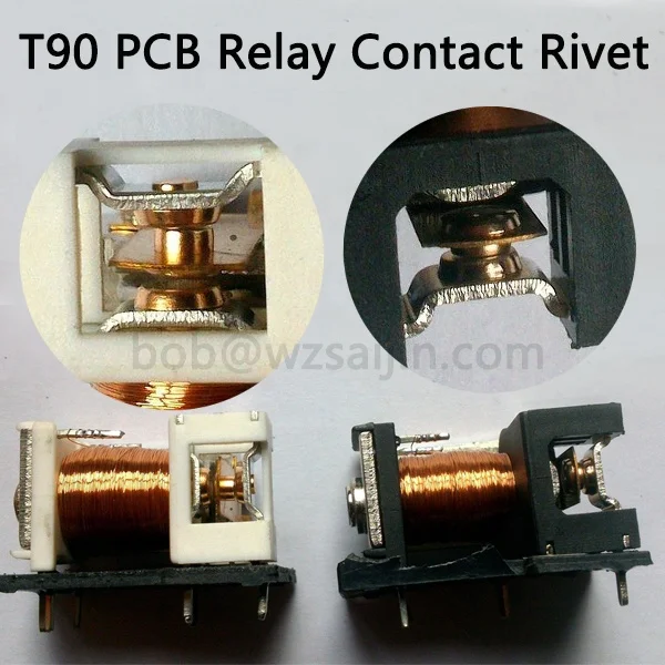 T90 PCB relay AgCdO15 bimetal point electrical contact rivet