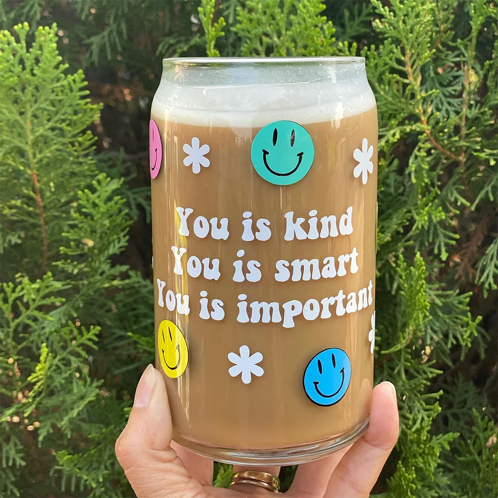 Custom clear colored soda 16oz glass cups drinking beer can shaped glass