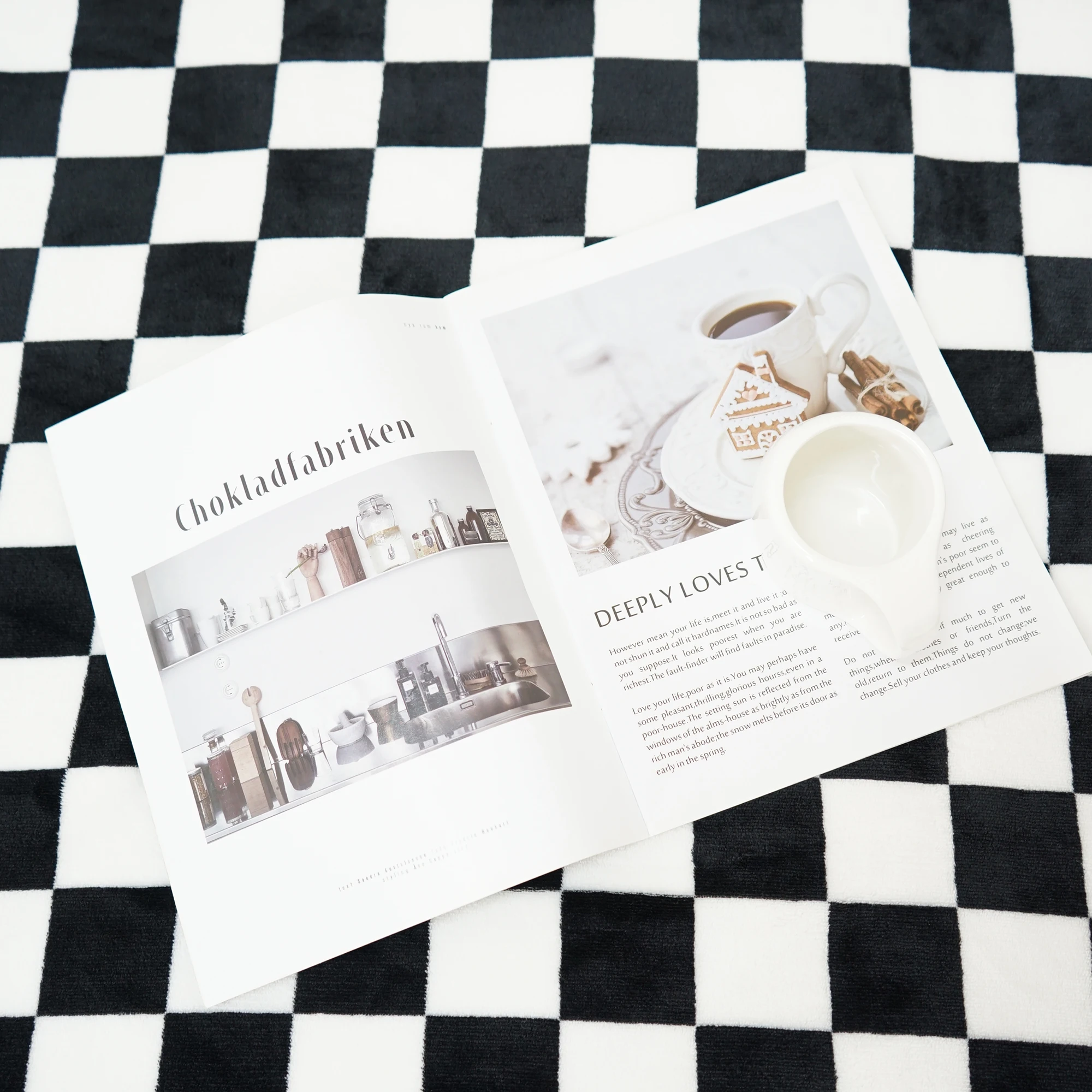 Weighted Blanket for Adults, Sherpa Flannel Weighted Blanket Full Size, Soft Fluffy Fleece Checkerboard Weighted Blankets