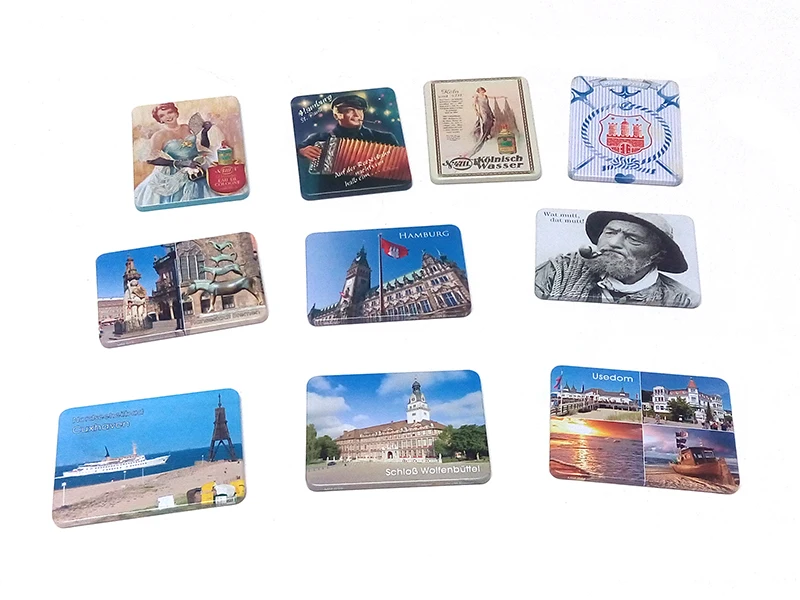 Wholesales metal postcard with magnet custom printed tin sign