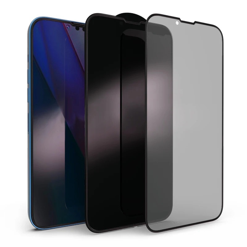Tempered Glass Screen Privacy Protector Silicone Edge Anti-Explosion for iphone 14 screen protector anti spy film