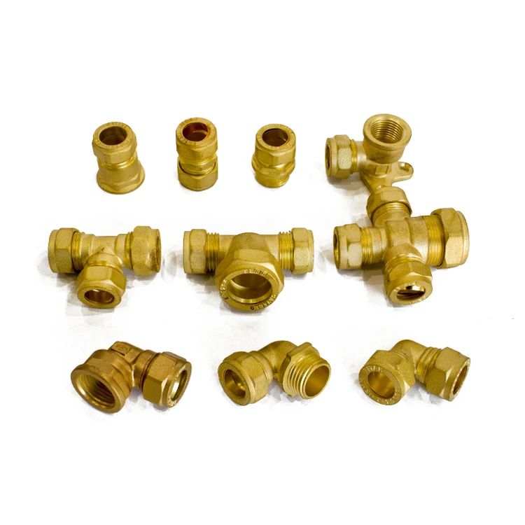 High precision Full Range Coupler Plumbing Materials Brass Pipe Push Fit Plumbing Fittings Threaded Copper Pipe Fittings