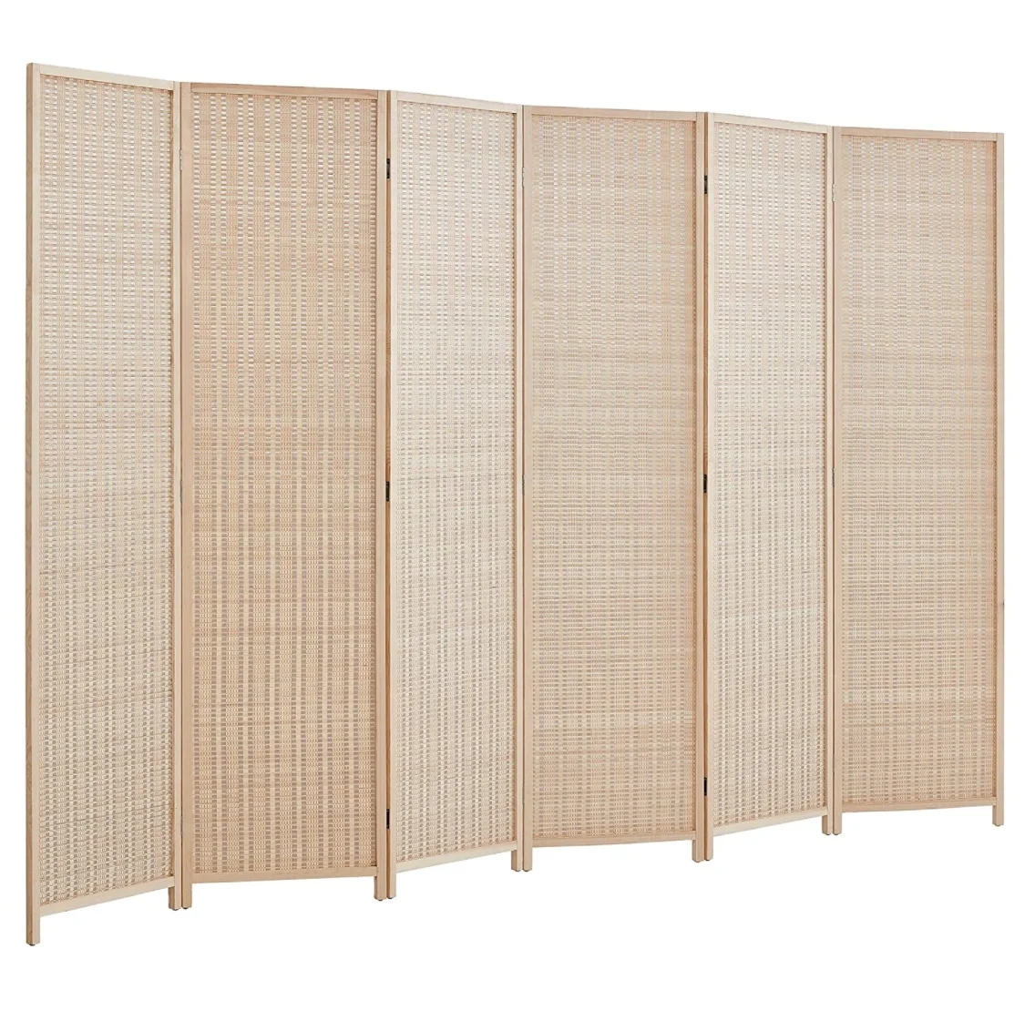 Customized Large 6 Panel Room Divider Screen and Folding Privacy Bamboo Screen Room Divider