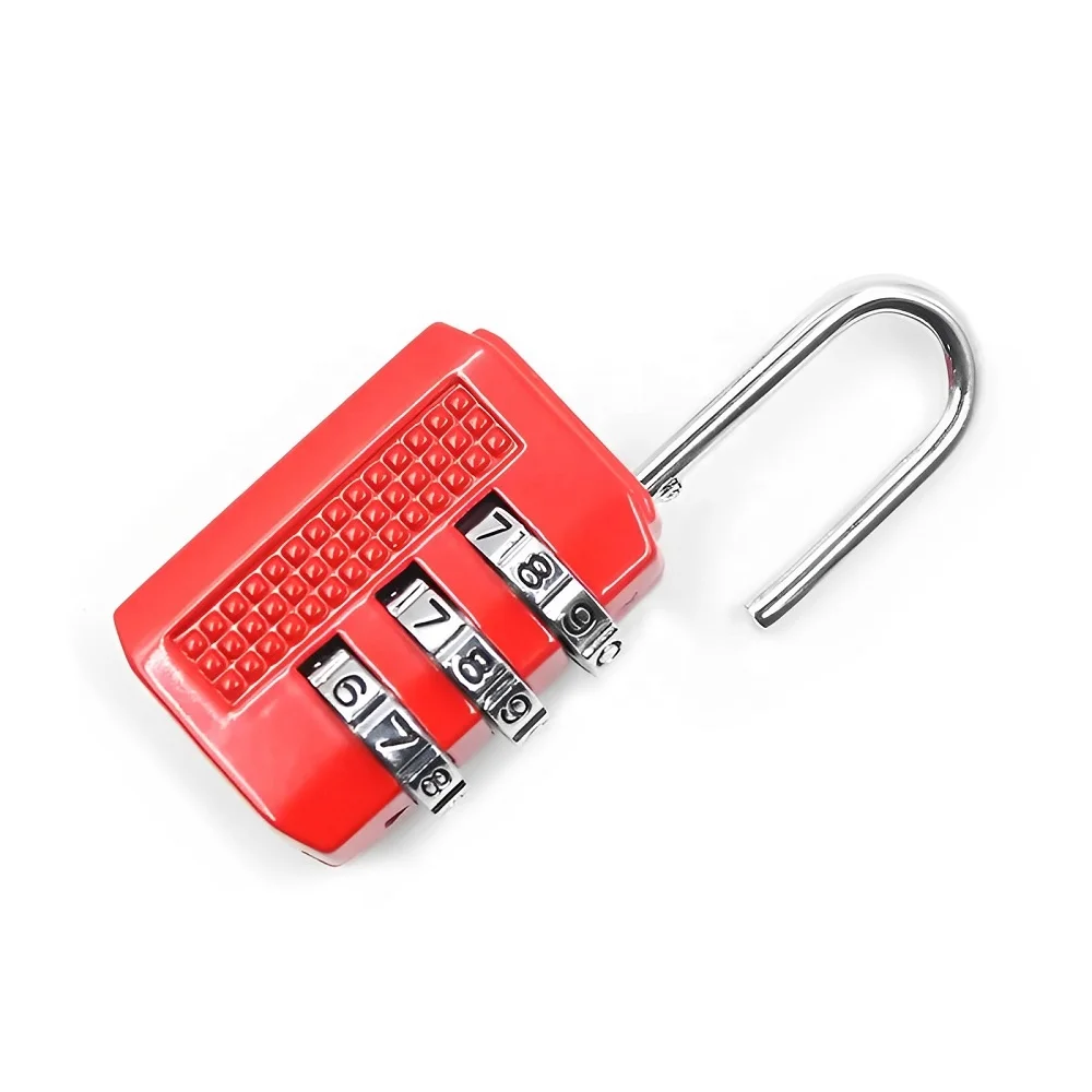 Mechanical Resettable Password Combination Lock Gym Keyless Code Locker Lock for Suitcase Handbag 3 digit Combination Padlock