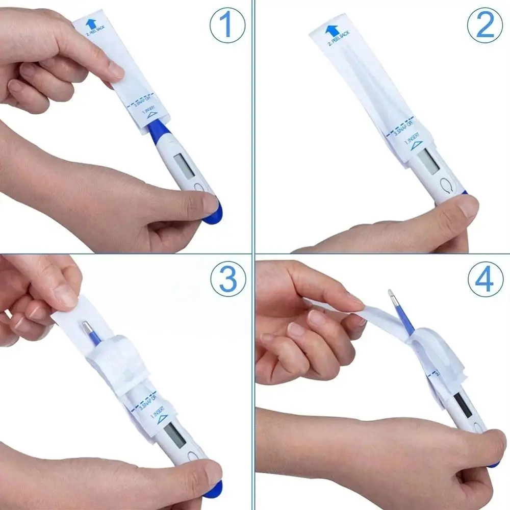 protect cover thermometer PE disposable thermometer probe cover OEM Service Offered Disposable Digital Thermometer Probe Cover