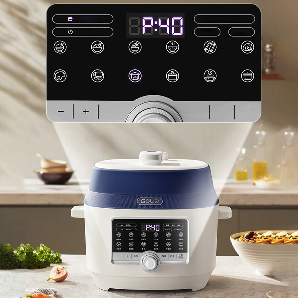 European popular multifunctional 5L hot pot smart automatic 2 in 1 rice cooker and pressure cooker