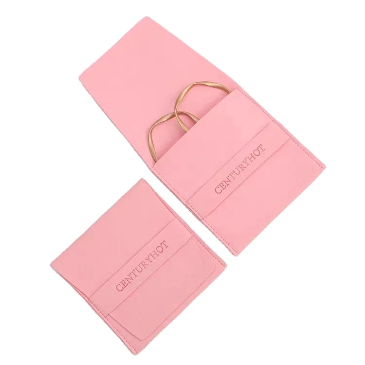 Factory price wholesale Microfiber jewelry Necklace earrings bag custom gift bag