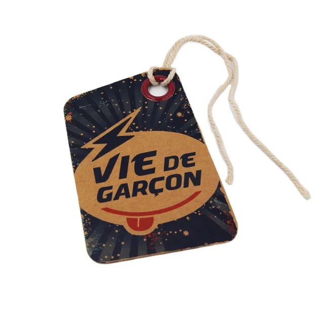 Best clothing label maker offer different hang tag shapes 2024 fashion label made by craft China factory wholesale