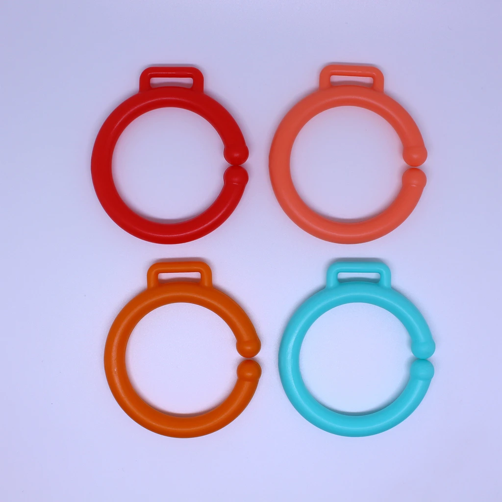 Pretty and Colorful Plastic Split Circle Ring Chain Link Child Crafts Toys