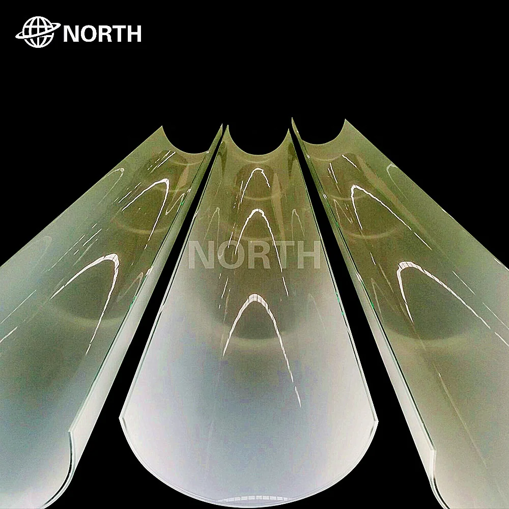 Top sale 5mm curved tempered low iron glass