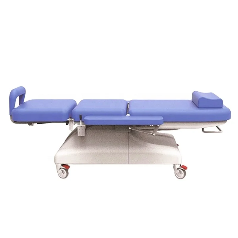 Hospital Blood Donation Check Electric Dialysis Chair PVC Leather Cushion With Dining Table Medical Recliner