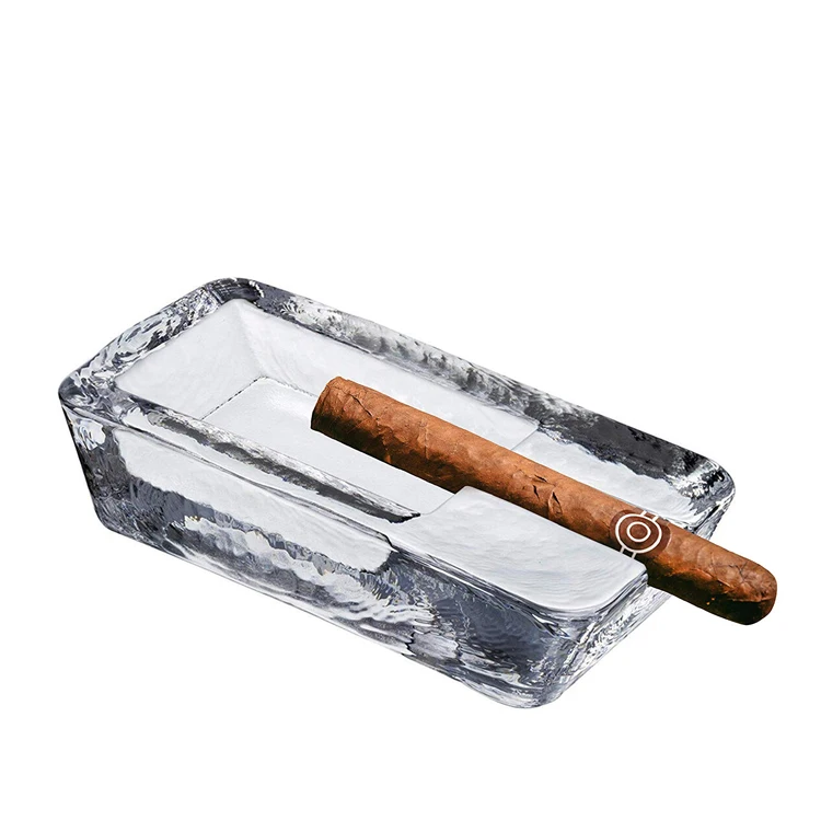 Наружная комнатная домашняя офисная пепельница ручной работы из хрустального стекла для сигар