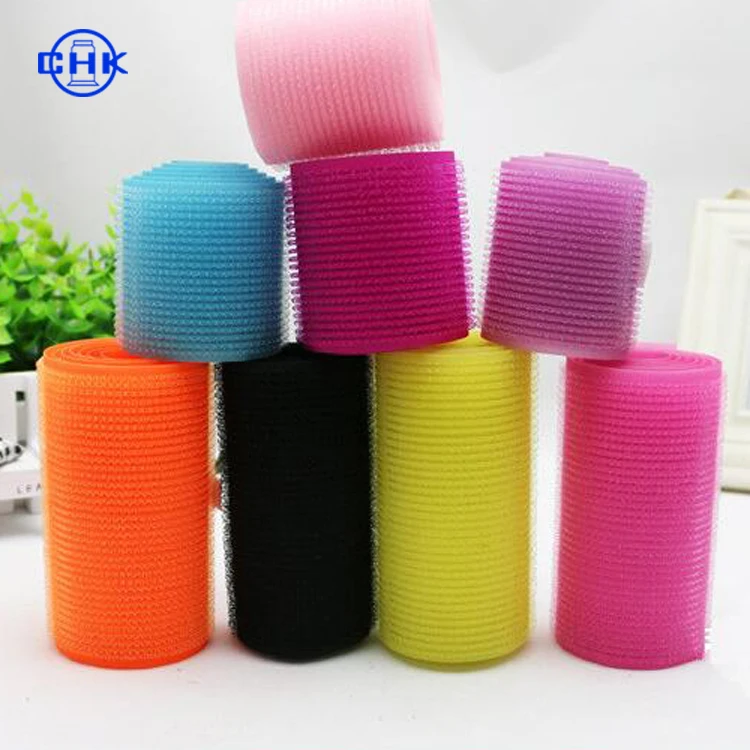 Hook and Loop Hair Roller Tape Free Hair Strapping Tape Hot Sell Colorful Nylon Sticky Tape Velcroed Shoes Rohs Customized Color