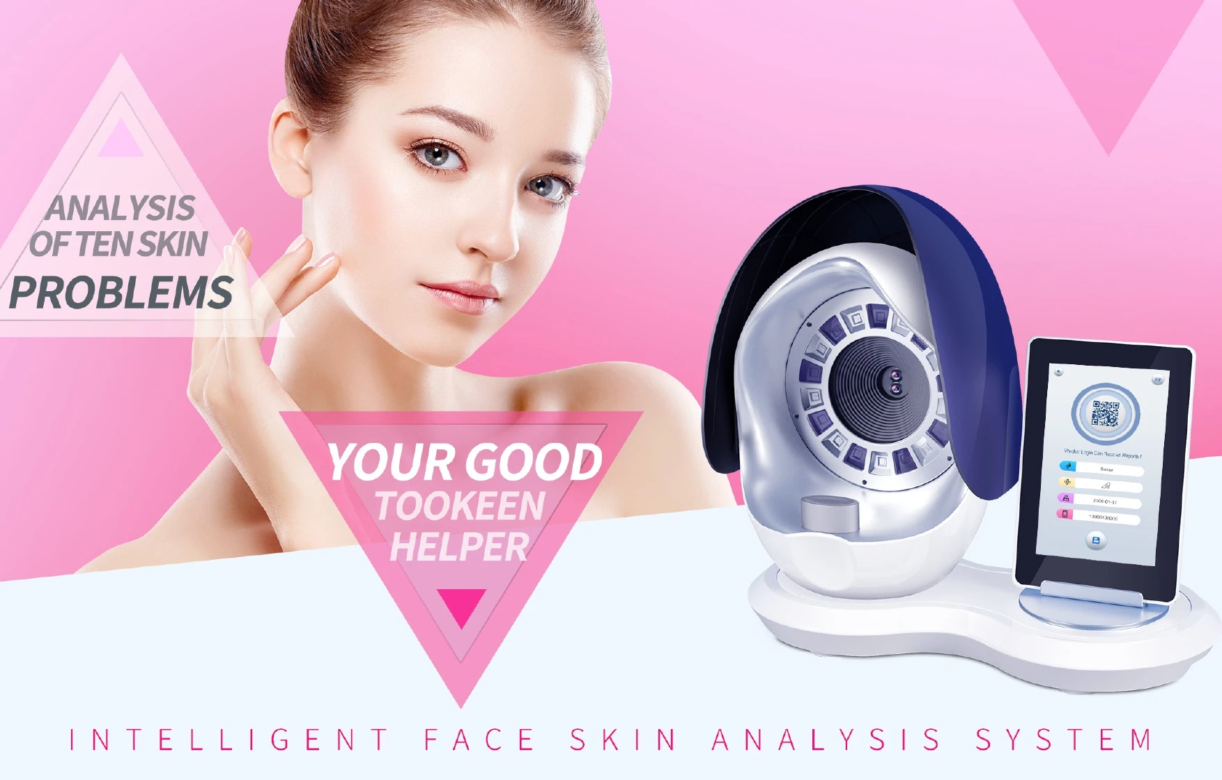 Smart Skin Detection System Portable 3D Facial Detector Skin Tester Face Scanner Skin Analyzer