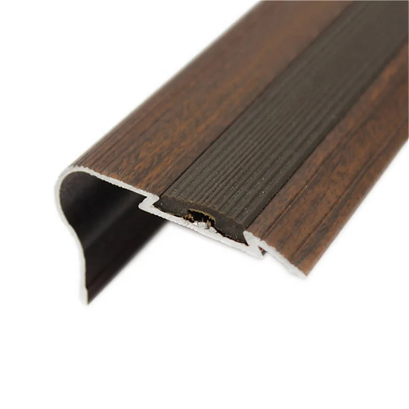 NIUYUAN Decoration Curved Aluminum Concrete Stair Nosing for Vinyl Floor