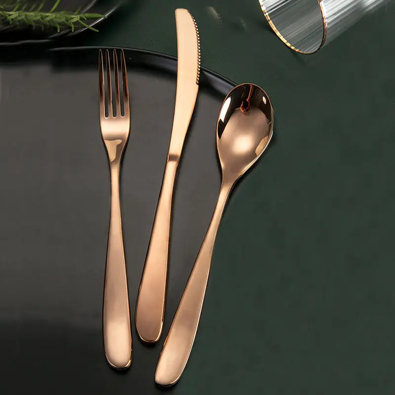 Luxurious metal table ware cutlery set handmade classic stylish wholesale new fancy traditional stainless steel cutlery set