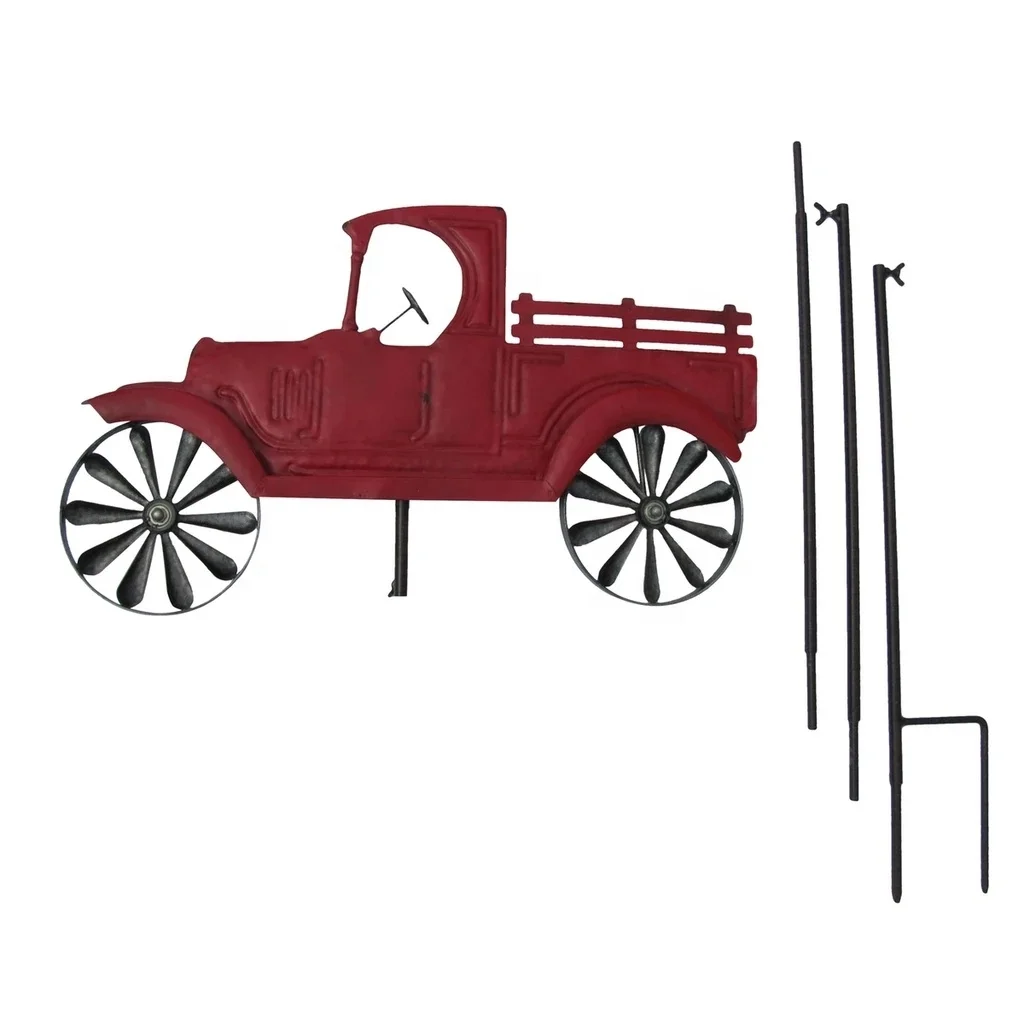Farm Truck Wind Spinner stake Yard Garden Outdoor Home Decor