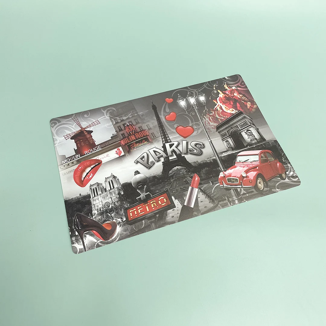 Wholesale custom logo waterproof  PP plastic sheet printable placemats for dining table