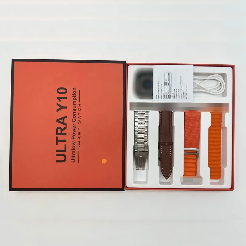 4 in 1 Straps Hot Selling Y10 Ultra Smart Watch 2.01 Inch 49mm Smartwatch Serie 8 Reloj Inteligente