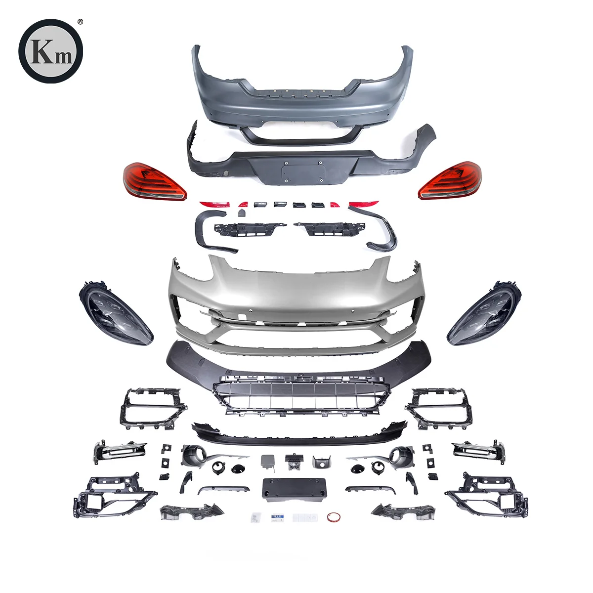 KM  for 11-16  panamera  970 upgrade 971.2 Turbo S  front bumper body kit headlight 970.2 style rear bumper taillights