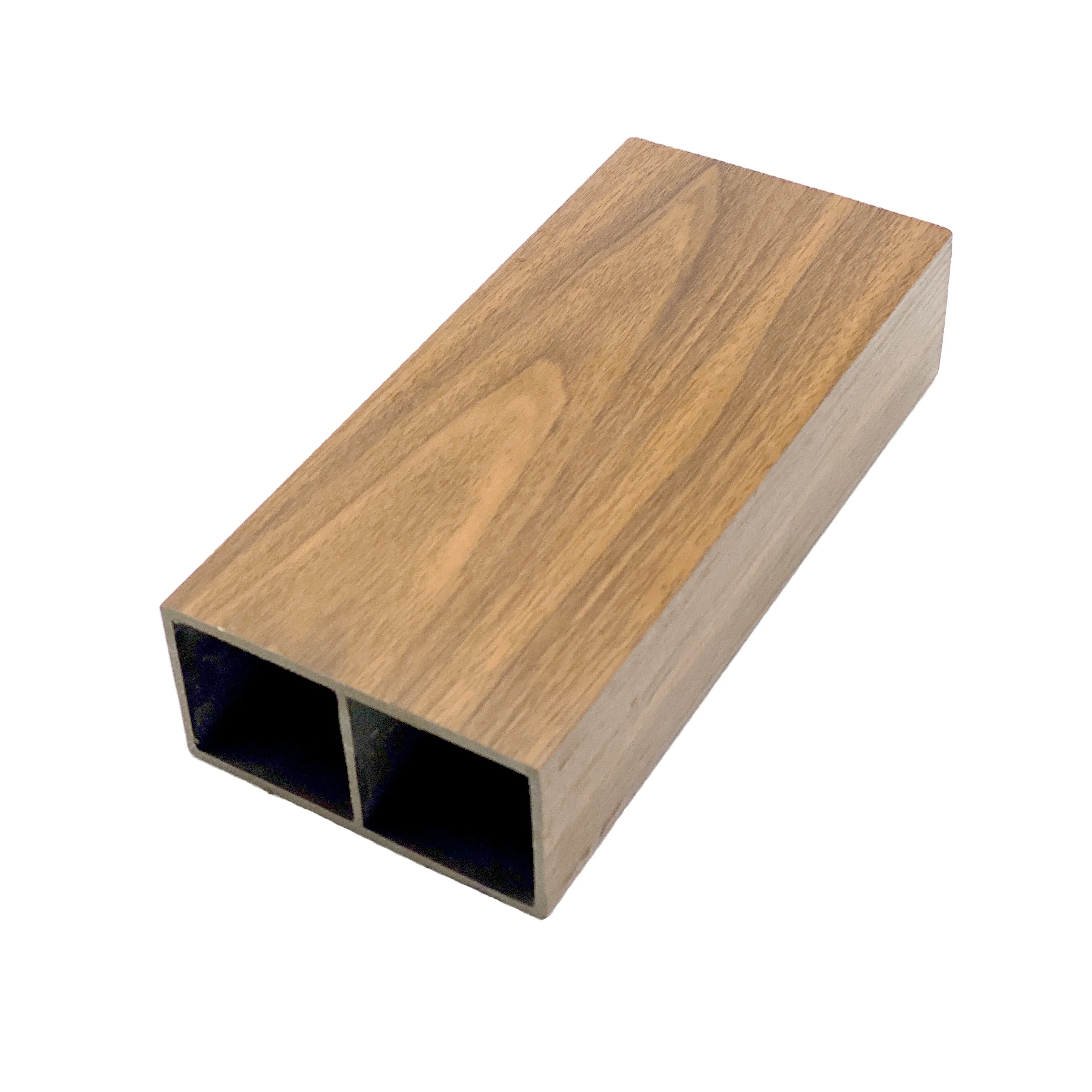 Plastic Wood Decking Wood Plastic Composite Decking Frame Material Square Timber Tube Wpc Ceiling Hollow Strip Outdoor Decking T