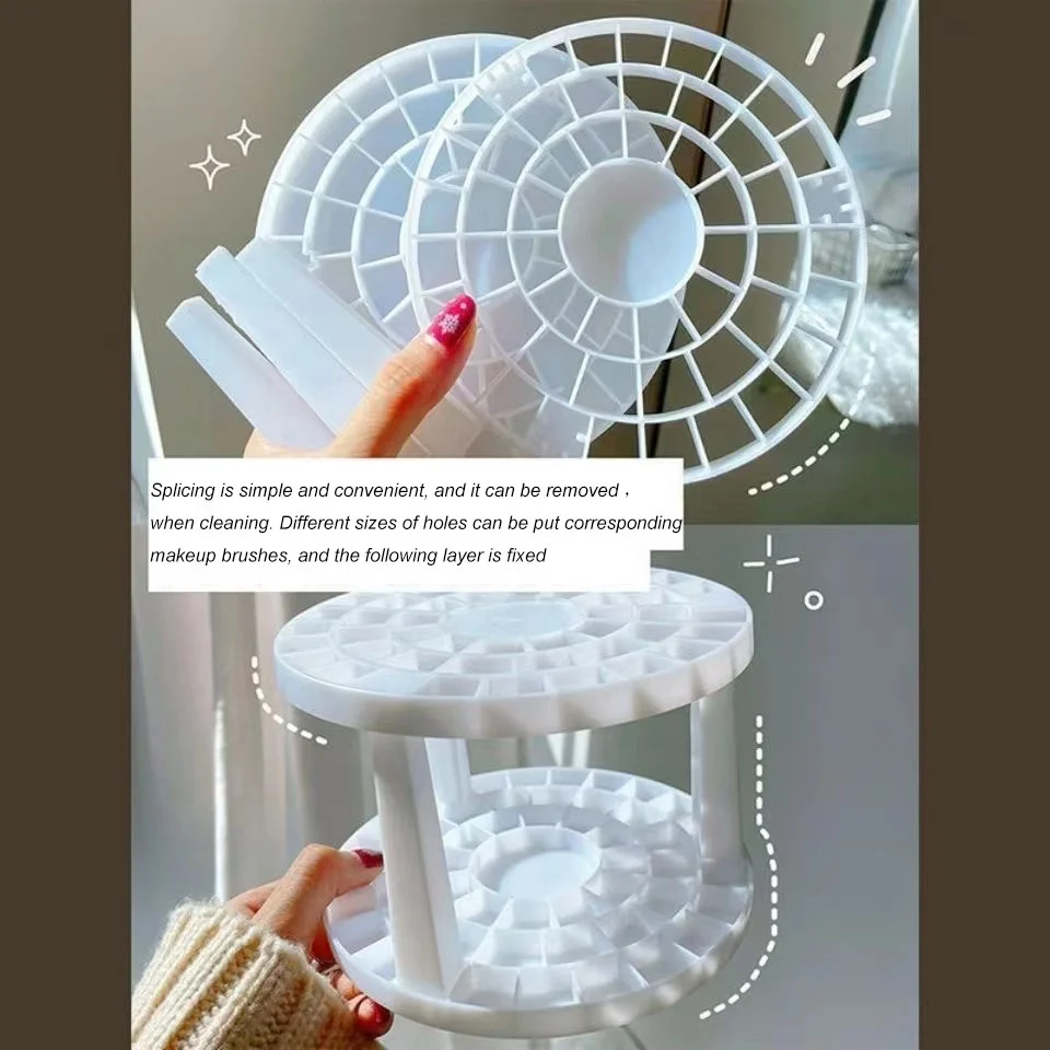 Косметические аксессуары для девочек чашка кистей макияжа 360 градусов офисный акриловый прозрачный держатель ручек чехол хранения косметических