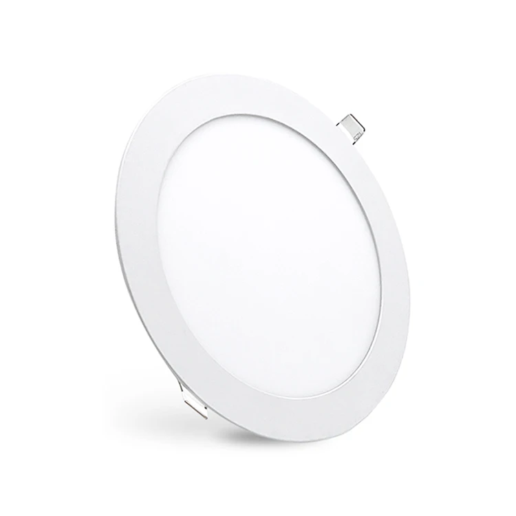 CE Factory price energy saving ip44 65-75 lm/w dimmable 9 watt round embedded led panel light