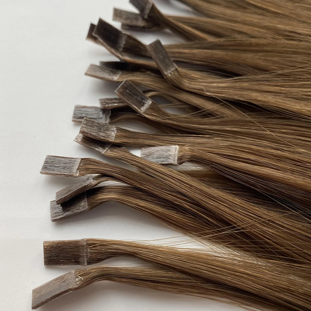 Haiyi Ready to ship Cuticle Aligned Intact Double Drawn Thick End Keratin Russian Human Hair K tip Flat Tip Hair Extensions