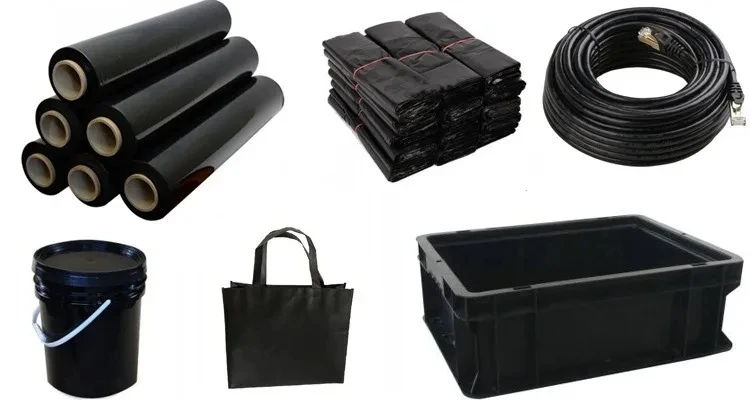 36% carbon black Plastic pellets black pe pigment masterbatch for blowing film