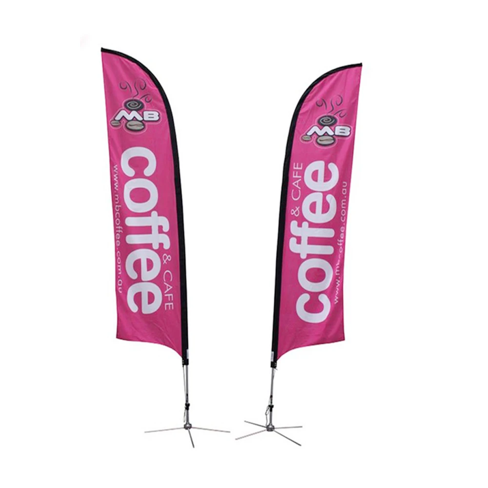 2024 Hot Sale Bow Flag Custom Knife Flag Banner Double Sided Printing Blade  Feather Flag for Promotional Event