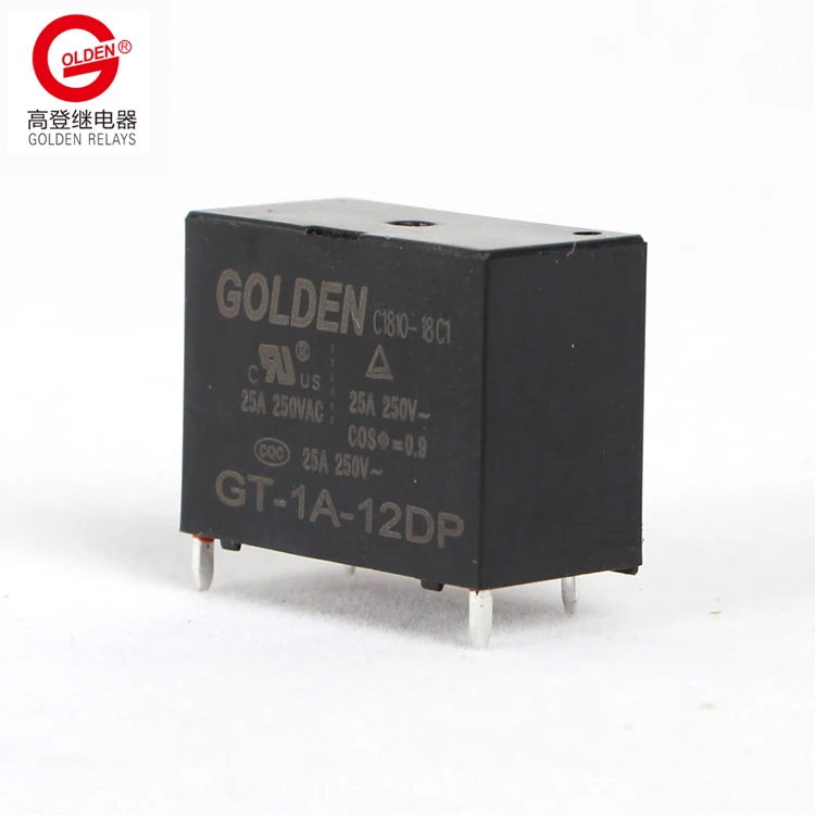 Golden Relay GT-1A-12DP 25A 1HP 2HP TV-112VDC SPNO Mini 4 pins 0.9W electromagnetic relay cross 102F