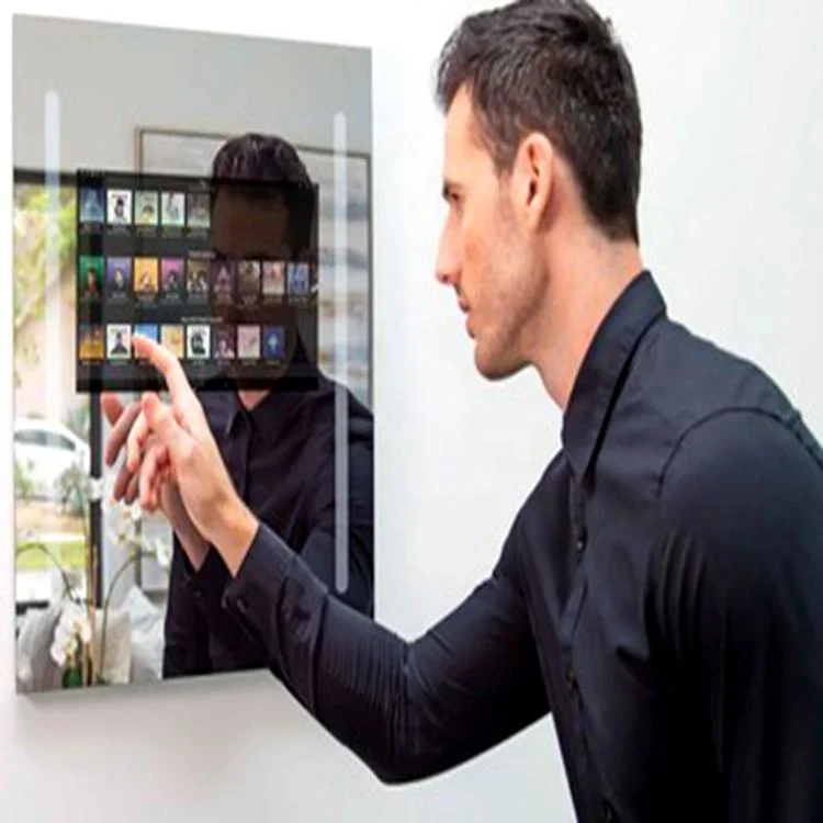 Hot Sale Mirror Display Glass Electronic Tempered Transmittance 33% for Make up Magic
