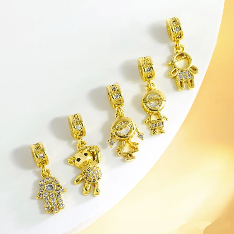 Fashion Jewelry Boy Girl Smile Star Love Crown Snake Butterfly Cross Flower Bear Swan Sun Animal Pendants Charms For Necklace