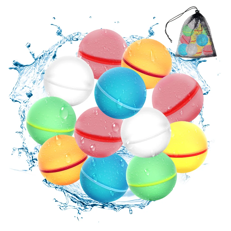 Wholesale Kids Summer Water Balloons Quick Fill Silicone Reusable Water Ballons Magnetic Water Bombs