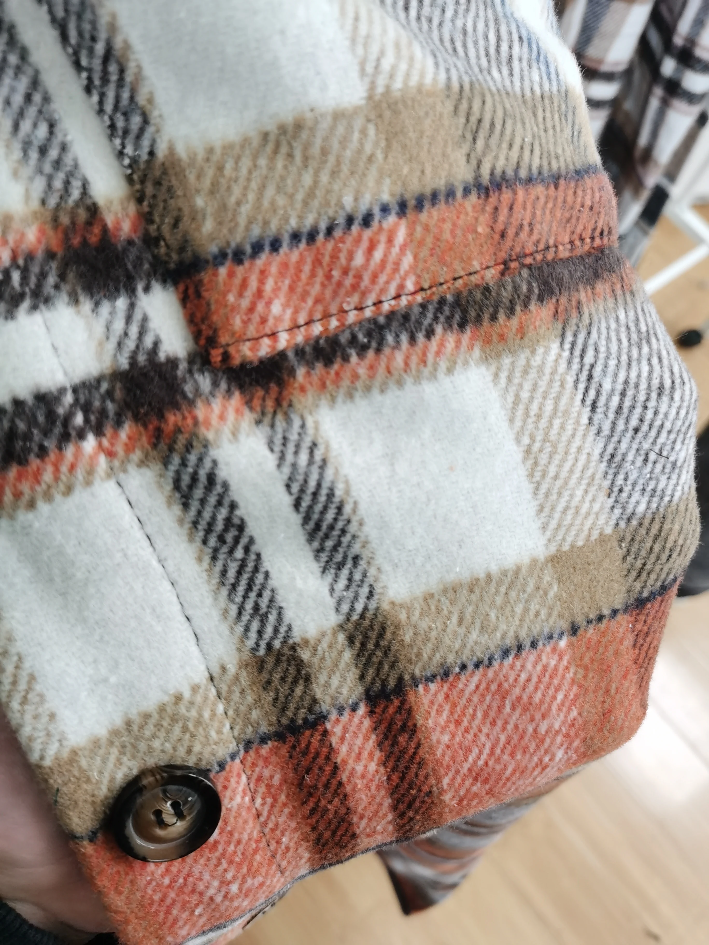 2022 Spring Clothes Long Coat Fashionable Women Plus Size Long Sleeve Loose Coat Casual Plaid Blouse Shirt Long Plaid Jackets