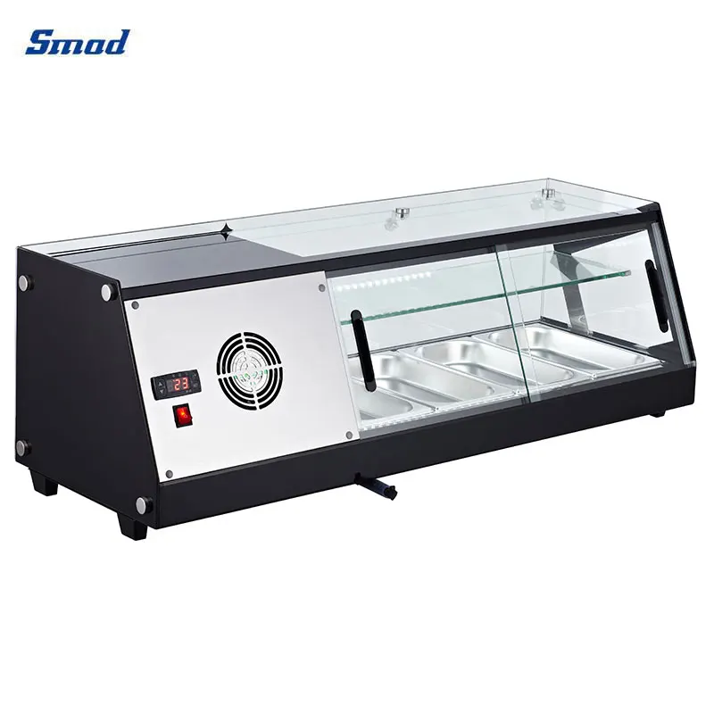 Single Layer Supermarket Cold Display Counter Display Cooler Top Sushi Showcase Refrigerator for Sale Ce