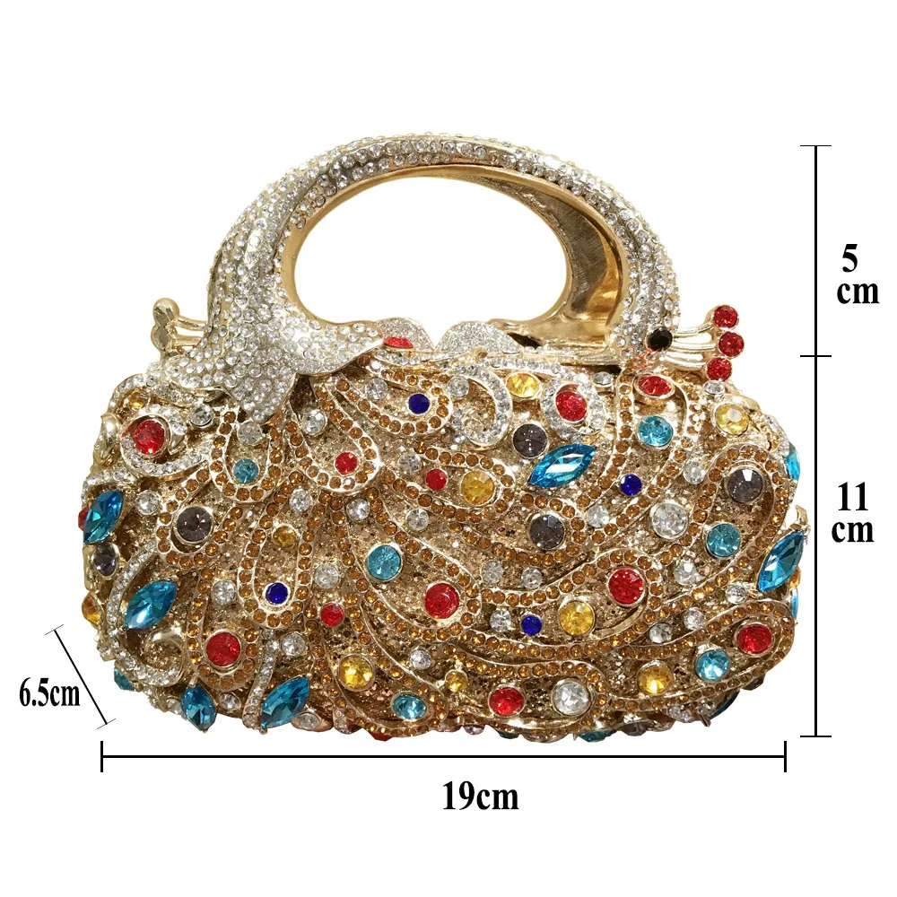 Rhinestone Metal Mesh Clutches Purse Evening Crystal Party Clutch Bags Stone for women luxury wedding