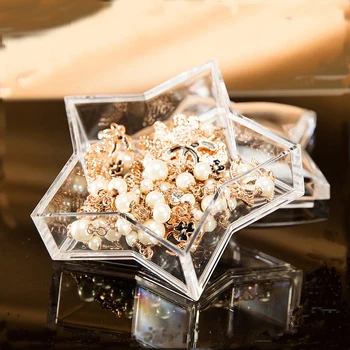 Wholesale Spring Festival Christmas Celebration Gift Empty Clear Plastic Star Shaped Small Mini Acrylic Candy Box For Sale