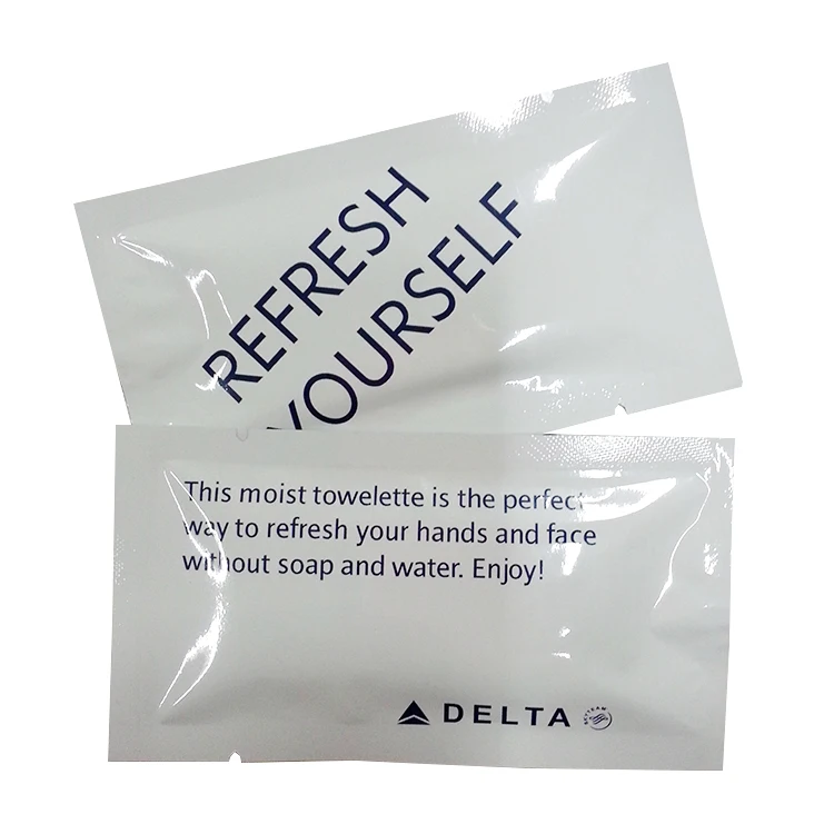 Wholesale manufacturer custom individual facial face hand single pack spunlace non-woven paper refreshing wet towels