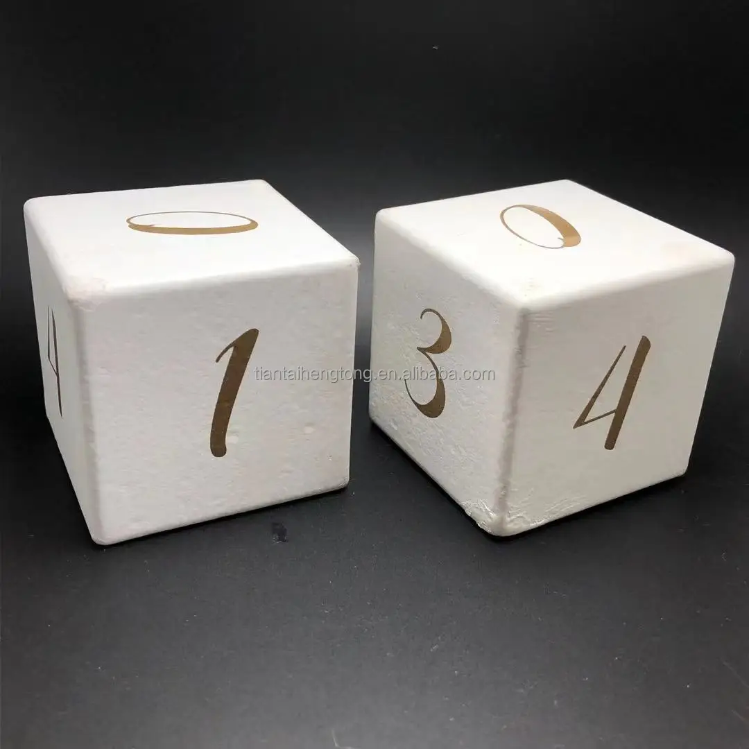 65mm MDF Wooden Cube Calendar Office Desk decoration countdown rectangular block DIY wooden cubic blocks