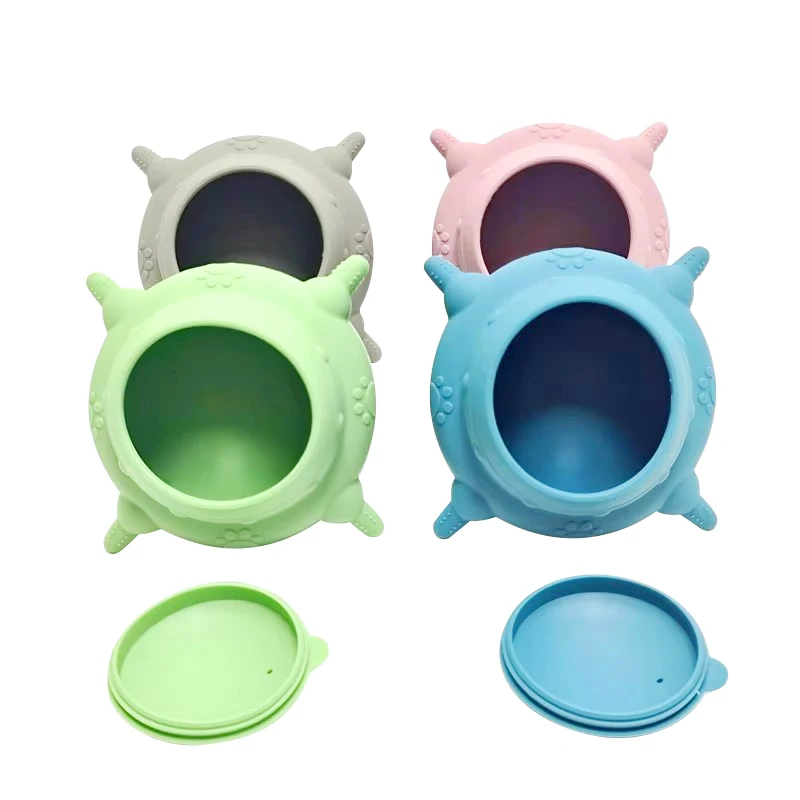 New Arrival  Silicone Puppy Suction Nursing Feeder with 4 Nipples, 240ML Pet Feeding Station for Kittens, Puppies and Rabbits